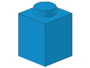 Lego Brick 1 x 1 x 1 (3005) dark azure