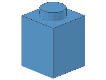 Lego Brick 1 x 1 x 1 (3005) medium blue