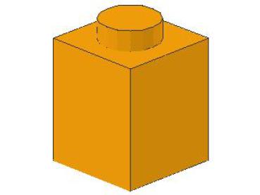 Lego Brick 1 x 1 x 1 (3005) medium orange