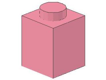 Lego Brick 1 x 1 x 1 (3005) pink