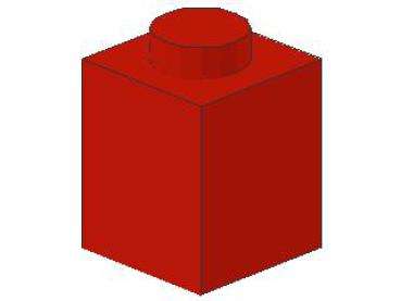 Lego Brick 1 x 1 x 1 (3005) red