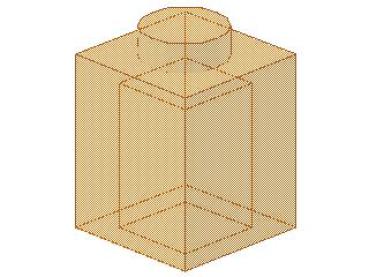 Lego Stein 1 x 1 x 1 (3005) transparent orange