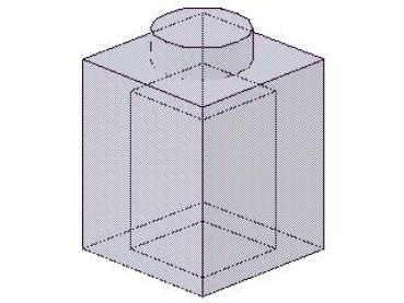 Lego Stein 1 x 1 x 1 (3005) transparent purpur