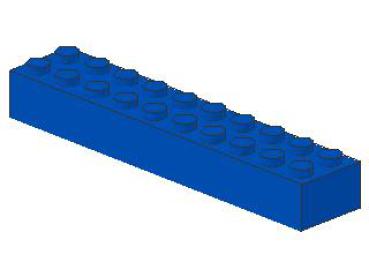 Lego Brick 2 x 10 x 1 (3006) blue