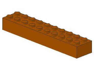 Lego Brick 2 x 10 x 1 (3006) dark orange