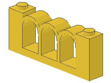 Lego Fence 1 x 6 x 2 (30077) yellow