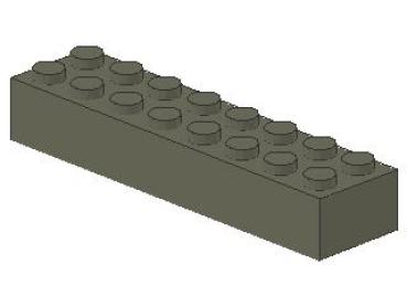 Lego Brick 2 x 8 x 1 (3007) dark gray