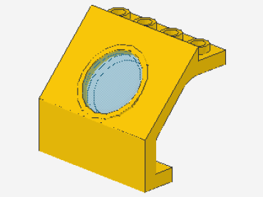 Lego Paneel 4 x 3 x 3 (30080c01) gelb