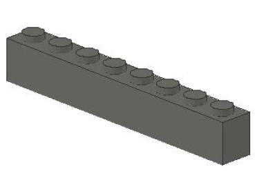 Lego Brick 1 x 8 x 1 (3008) dark bluish gray