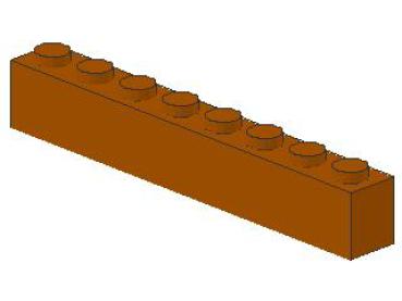 Lego Brick 1 x 8 x 1 (3008) dark orange