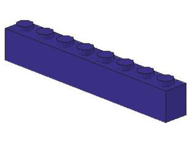 Lego Brick 1 x 8 x 1 (3008) dark purple