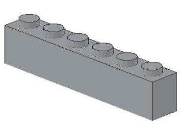 Lego Brick 1 x 6 x 1 (3009) light bluish gray NEW