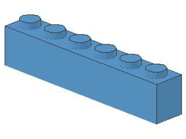 Lego Brick 1 x 6 x 1 (3009) medium blue NEW