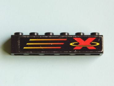 Lego Brick, decorated 1 x 6 x 1 (3009pb072R)