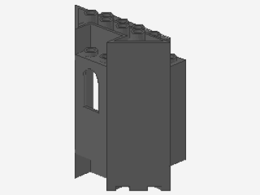 Lego Panel 3 x 6 x 6 (30010) Double Wall, dark gray