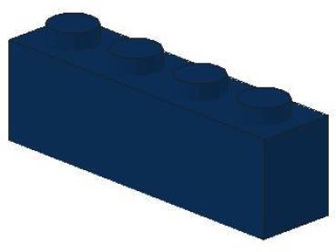 Lego Stein 1 x 4 x 1 (3010) dunkel blau