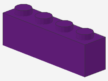 Lego Stein 1 x 4 x 1 (3010) dunkel purpur