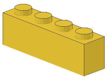 Lego Stein 1 x 4 x 1 (3010) gelb