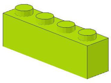 Lego Brick 1 x 4 x 1 (3010) lime