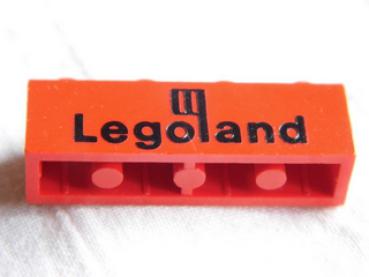 Lego Brick, decorated 1 x 4 x 1 (3010p30) red