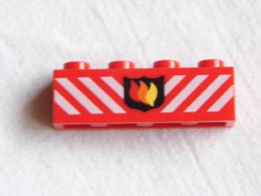 Lego Brick, decorated 1 x 4 x 1 (3010pb009)