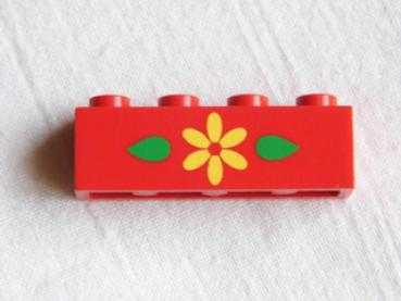 Lego Brick, decorated 1 x 4 x 1 (3010pb018)