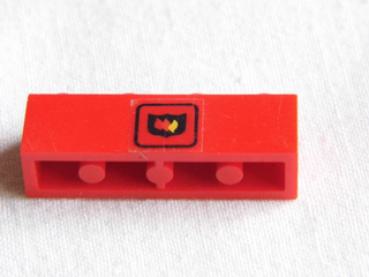 Lego Brick, decorated 1 x 4 x 1 (3010pb056)