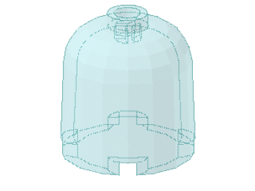 Lego Brick, round 2 x 2 x 1 2/3 (30151b) transparent