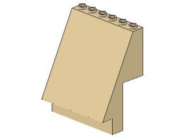 Lego Panel 4 x 6 x 6 (30156) sloped, tan