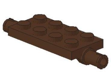 Lego Platte, modifiziert 2 x 4 (30157) braun