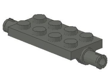 Lego Platte, modifiziert 2 x 4 (30157) dunkel bläulich grau