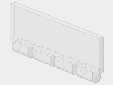 Lego Windschutzscheibe 1 x 4 x 1 1/3 (30161) transparent