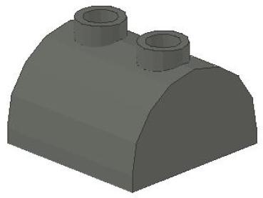 Lego Slope Stone, curved 2 x 2 x 1 (30165) dark bluish gray