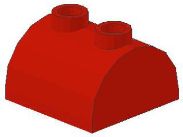 Lego Slope Stone, curved 2 x 2 x 1 (30165) red