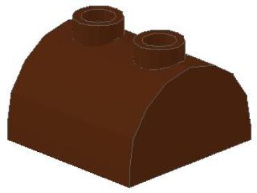 Lego Slope Stone, curved 2 x 2 x 1 (30165) reddish brown