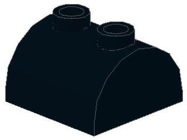 Lego Slope Stone, curved 2 x 2 x 1 (30165) black