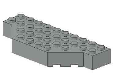 Lego Brick, modified 4 x 10 x 1 (30181) light gray