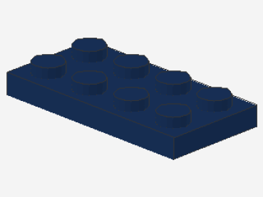 Lego Platte 2 x 4 (3020) dunkel blau