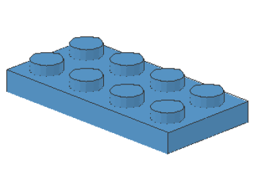 Lego Platte 2 x 4 (3020) mittel blau