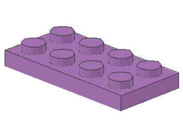 Lego Platte 2 x 4 (3020) mittel lavendel