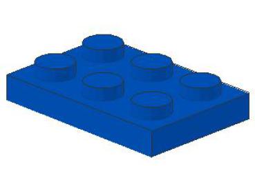 Lego Plate 2 x 3 (3021) blue