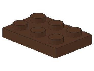 Lego Platte 2 x 3 (3021) braun