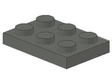 Lego Platte 2 x 3 (3021) dunkel bläulichgrau