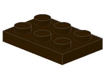 Lego Platte 2 x 3 (3021) dunkel braun