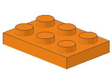 Lego Platte 2 x 3 (3021) orange