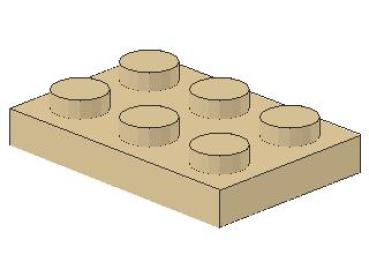 Lego Platte 2 x 3 (3021) tan