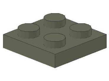 Lego Platte 2 x 2 (3022) dunkel grau