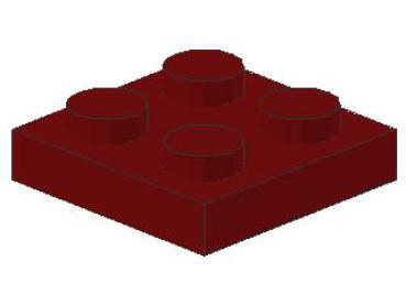 Lego Platte 2 x 2 (3022) dunkel rot