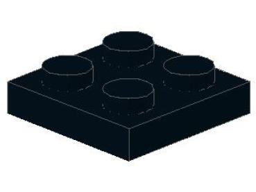 Lego Platte 2 x 2 (3022) schwarz
