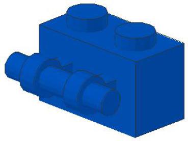 Lego Stein, modifiziert 1 x 2 x 1 (30236) blau